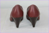 Escarpins LA REDOUTE CREATION Simili Cuir Bordeaux T 35 TBE