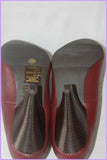 Escarpins LA REDOUTE CREATION Simili Cuir Bordeaux T 35 TBE