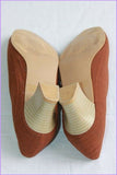 Escarpins Textile Marron T 40 TBE