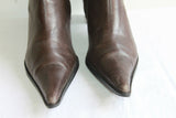 Bottes Pointues ROSA LIPTY Cuir Marron Foncé T 38 BE