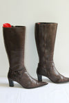 Bottes Pointues ROSA LIPTY Cuir Marron Foncé T 38 BE