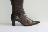 Bottes Pointues ROSA LIPTY Cuir Marron Foncé T 38 BE