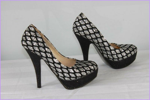 Escarpins HOT Synthétique Brillant Argenté T 35 TBE