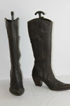 Bottes Pointues ANDREA BOSSI Cuir Marron Foncé T 40 BE
