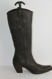 Bottes Pointues ANDREA BOSSI Cuir Marron Foncé T 40 BE