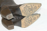Bottes Pointues ANDREA BOSSI Cuir Marron Foncé T 40 BE