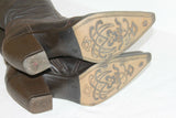 Bottes Pointues ANDREA BOSSI Cuir Marron Foncé T 40 BE