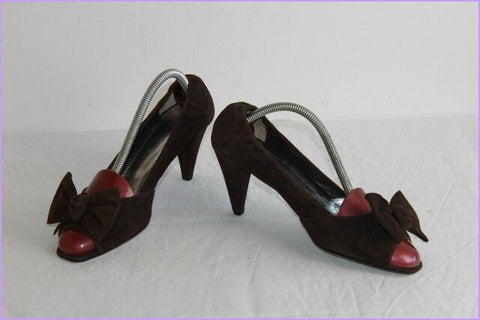 Escarpins Ouverts VENISE COLLECTION Tout Cuir Made In Italy T 38 TBE