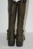 Bottes BLANCO Cuir Fripé Doublées Cuir Marron Nuancé T 40 BE
