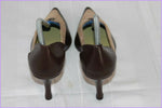 Escarpins Pointus  PARA DOXALE Tout Cuir et Daim Marron Bicolore T 38.5 TTBE