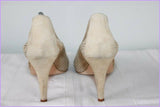Escarpins FABIO RUSCONI Tout Cuir Ajouré Beige T 40 BE