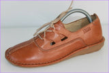 Derby INCAS Cuir Ajouré Marron Caramel T 36 TBE