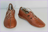 Derby INCAS Cuir Ajouré Marron Caramel T 36 TBE