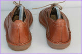 Derby INCAS Cuir Ajouré Marron Caramel T 36 TBE