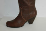 Bottes STACCATO Cuir Grainé Marron Doublées Cuir T 39 TBE