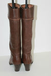 Bottes STACCATO Cuir Grainé Marron Doublées Cuir T 39 TBE