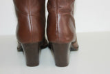 Bottes STACCATO Cuir Grainé Marron Doublées Cuir T 39 TBE