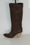 Bottes à Talons Cuir Souple Marron Foncé T 40 TTBE