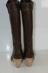 Bottes à Talons Cuir Souple Marron Foncé T 40 TTBE