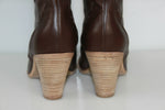 Bottes à Talons Cuir Souple Marron Foncé T 40 TTBE