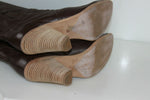 Bottes à Talons Cuir Souple Marron Foncé T 40 TTBE