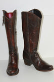 Bottes SAN MARINA Cuir Fripé Cognac Nuancé T 38 BE