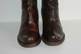 Bottes SAN MARINA Cuir Fripé Cognac Nuancé T 38 BE