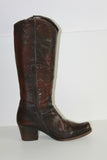 Bottes SAN MARINA Cuir Fripé Cognac Nuancé T 38 BE