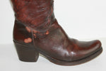 Bottes SAN MARINA Cuir Fripé Cognac Nuancé T 38 BE