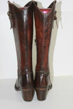 Bottes SAN MARINA Cuir Fripé Cognac Nuancé T 38 BE