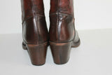 Bottes SAN MARINA Cuir Fripé Cognac Nuancé T 38 BE