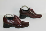 Escarpins FONTENEAU Cuir Bordeaux Bouts Carrés T 39 TTBE