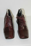 Escarpins FONTENEAU Cuir Bordeaux Bouts Carrés T 39 TTBE