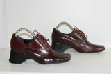 Escarpins FONTENEAU Cuir Bordeaux Bouts Carrés T 39 TTBE