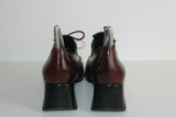 Escarpins FONTENEAU Cuir Bordeaux Bouts Carrés T 39 TTBE