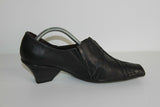HISPANITAS Escarpins Cuir Fripé Noir T 36 TBE