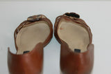 Escarpins Ouverts ZILIAN Tout Cuir Marron T 38 BE