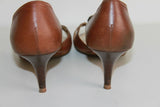 Escarpins Ouverts ZILIAN Tout Cuir Marron T 38 BE