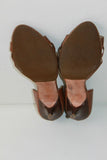 Escarpins Ouverts ZILIAN Tout Cuir Marron T 38 BE