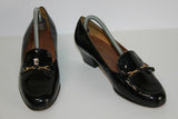 VINTAGE Escarpins Cuir Verni Noir T 35.5 TBE