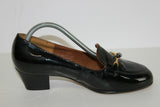 VINTAGE Escarpins Cuir Verni Noir T 35.5 TBE