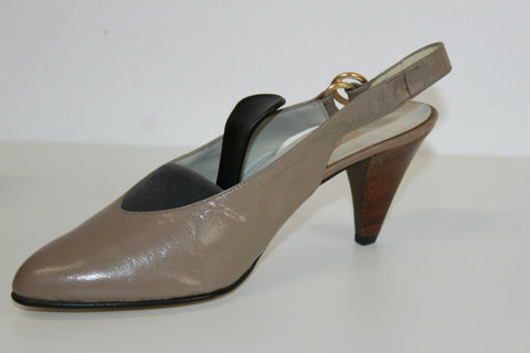Escarpins Ouverts ESSOR Cuir Marron Clair T 36 TBE