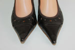 Escarpins Ouverts ELIZABETH STUART Tout Cuir Ajouré Souple Marron T 37.5 BE