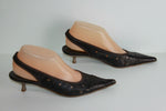 Escarpins Ouverts ELIZABETH STUART Tout Cuir Ajouré Souple Marron T 37.5 BE