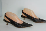 Escarpins Ouverts ELIZABETH STUART Tout Cuir Ajouré Souple Marron T 37.5 BE