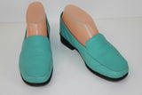 Mocassins EURO DESIGN Cuir Souple Turquoise T 35 TTBE