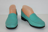 Mocassins EURO DESIGN Cuir Souple Turquoise T 35 TTBE