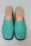 Mocassins EURO DESIGN Cuir Souple Turquoise T 35 TTBE