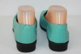 Mocassins EURO DESIGN Cuir Souple Turquoise T 35 TTBE