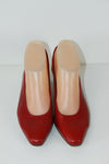 Escarpins Ouverts PAUL DE LA GRANGE Cuir Rouge T 37 TBE